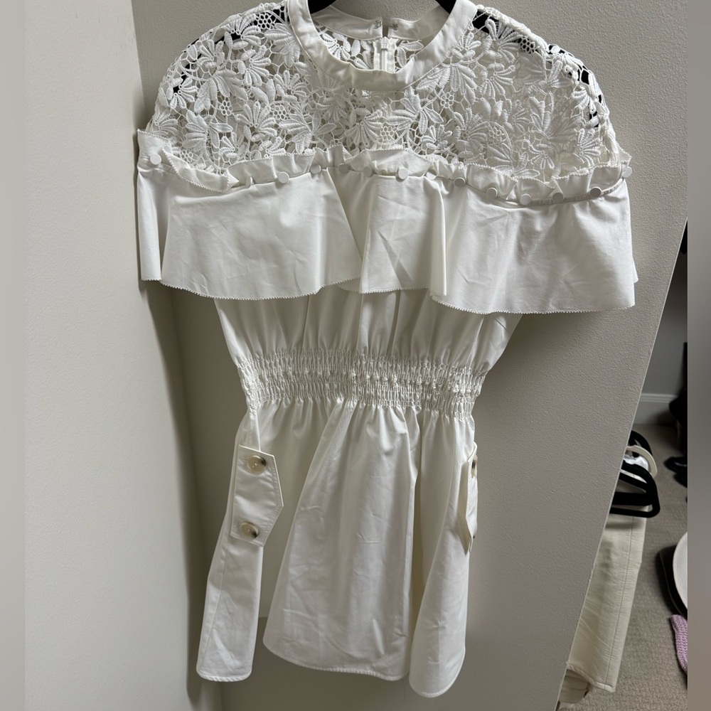 White Self Portrait 8 Dress